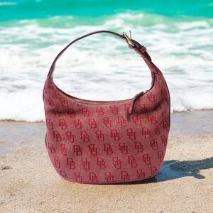 Dooney & Bourke Denim Purse Red Leather Bag